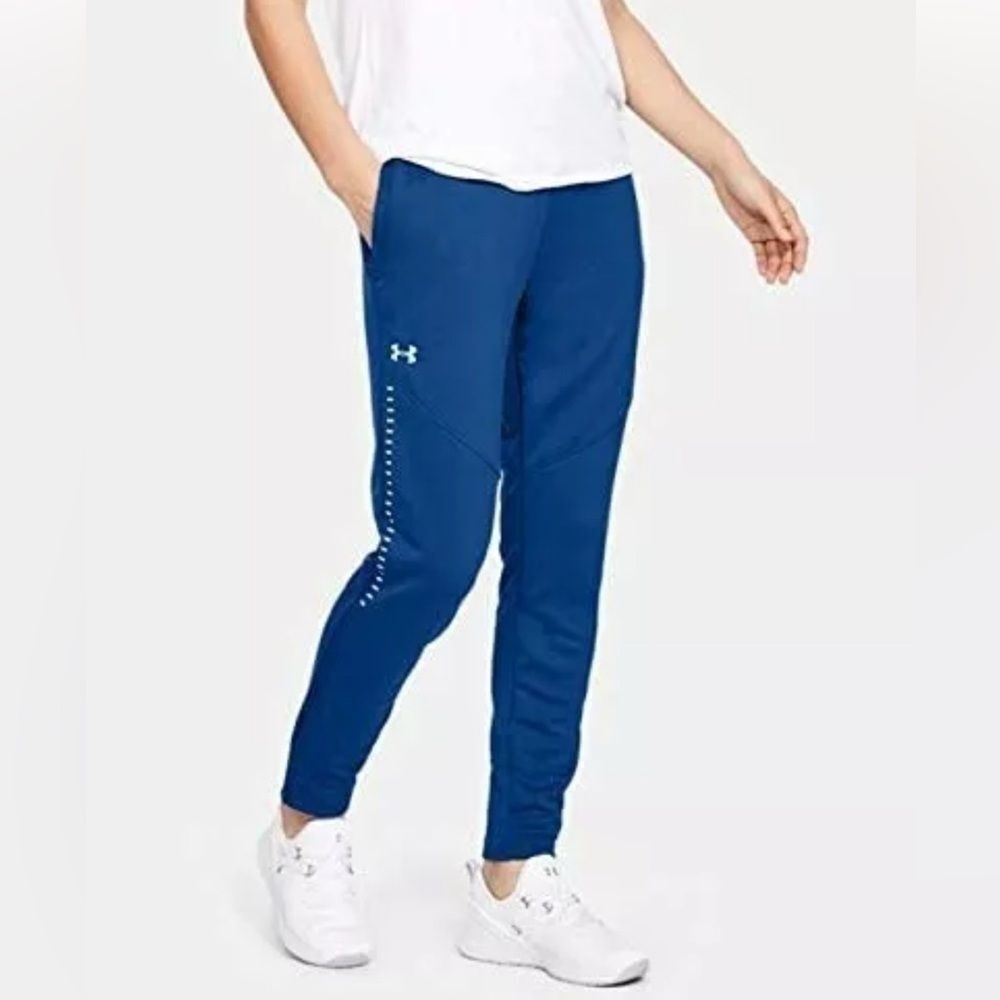 Under Amour Womens Cold Gear Royal Blue training pants Size Large